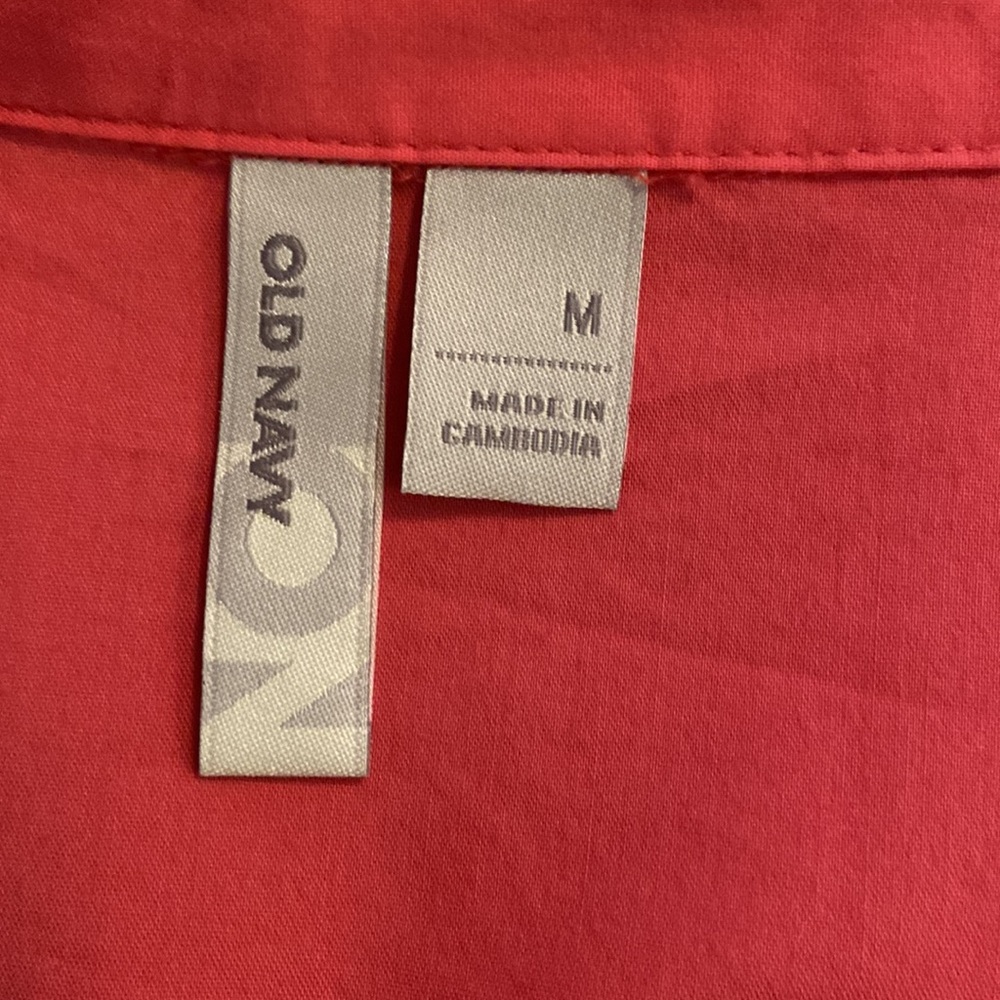 Old Navy - Women’s Button Down with Ruffle Accent Blouse - Picture 5 of 7